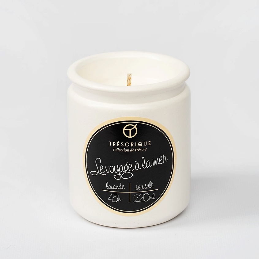 Изображение товара TRESORIQUE Свеча ароматическая Le voyage à la mer "лаванда, морская соль", 220 мл