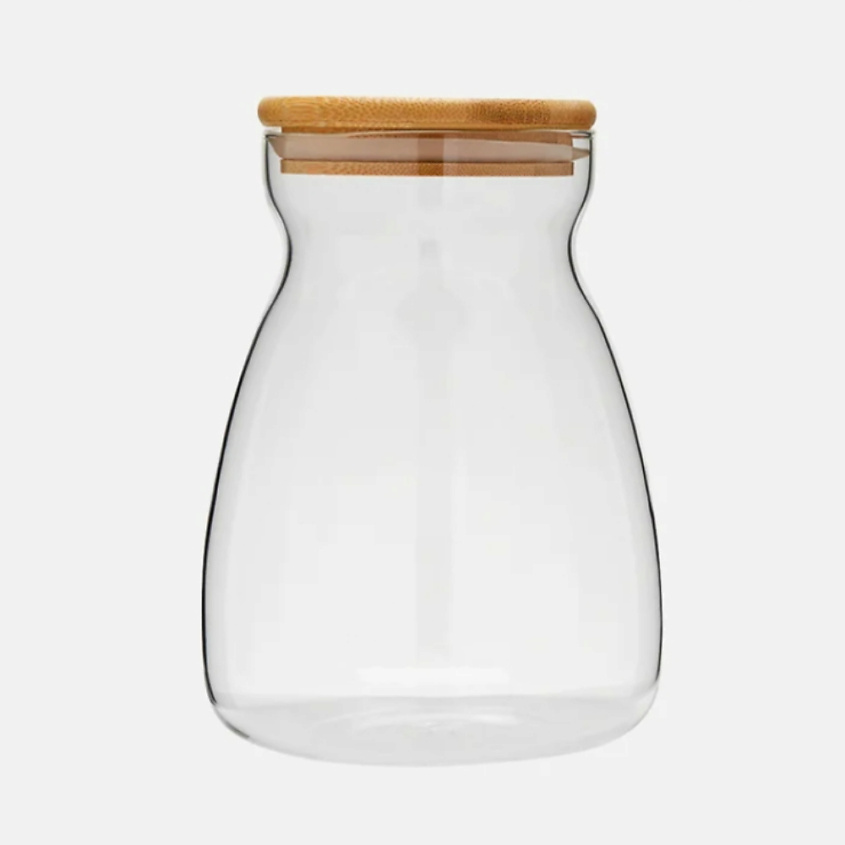 Изображение товара KIMBERLY PREMIUM Банка для хранения с деревянной крышкой, 1200 мл, Прозрачный