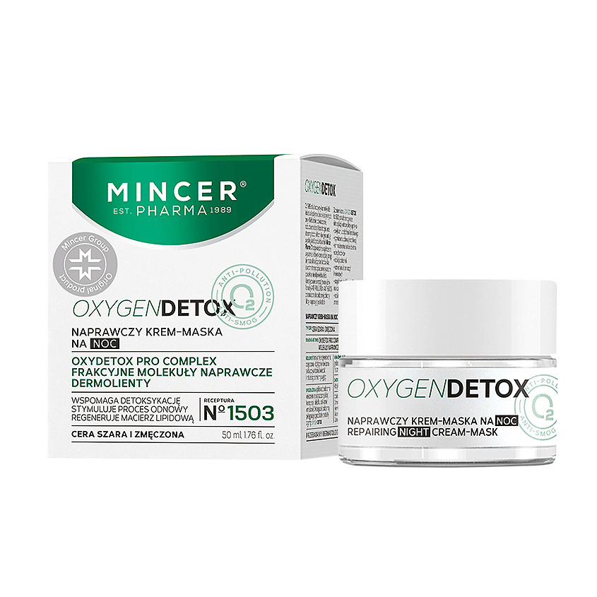 Изображение товара MINCER EST PHARMA 1989 Восстанавливающая ночная крем-маска для лица Oxygen Detox, 1 шт.