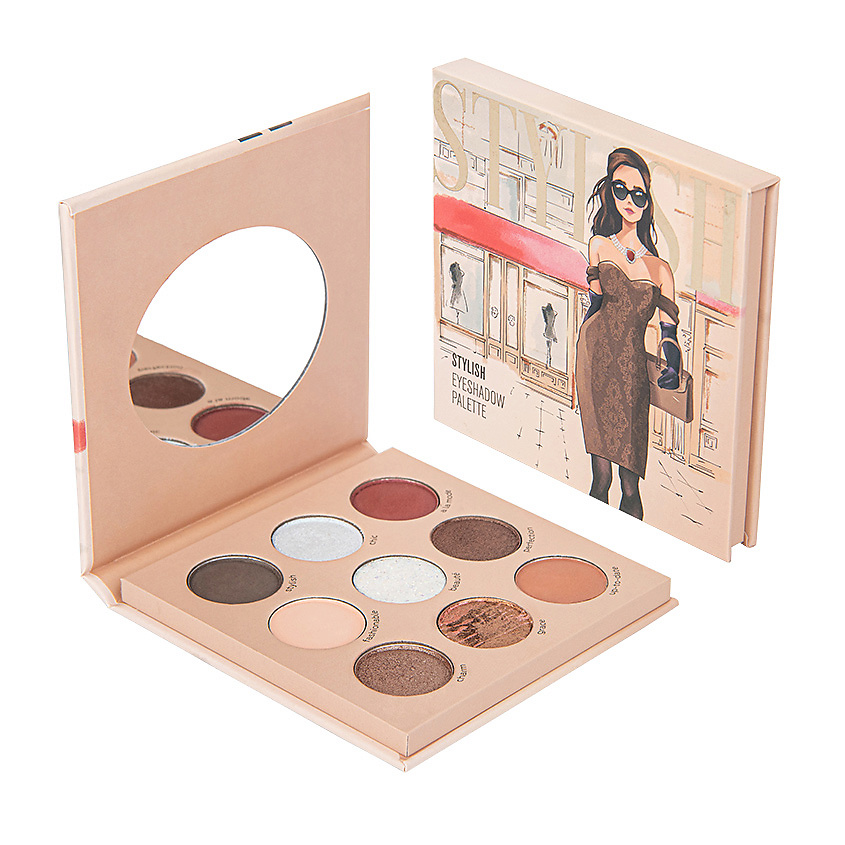 Изображение товара ЛЭТУАЛЬ Палетка для макияжа глаз "STYLISH" EYESHADOWS PALETTE, 9 оттенков, 1 шт