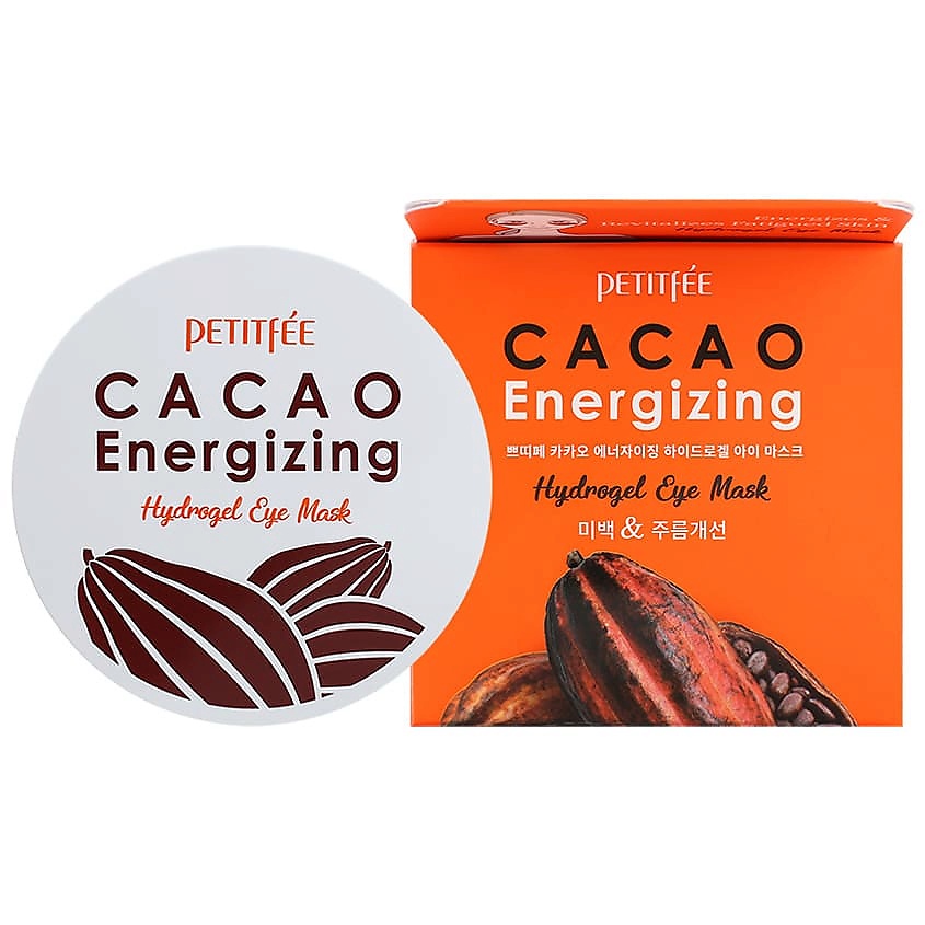 Изображение товара PETITFEE Патчи для области вокруг глаз разглаживающие гидрогелевые с экстрактом какао, 60 шт.