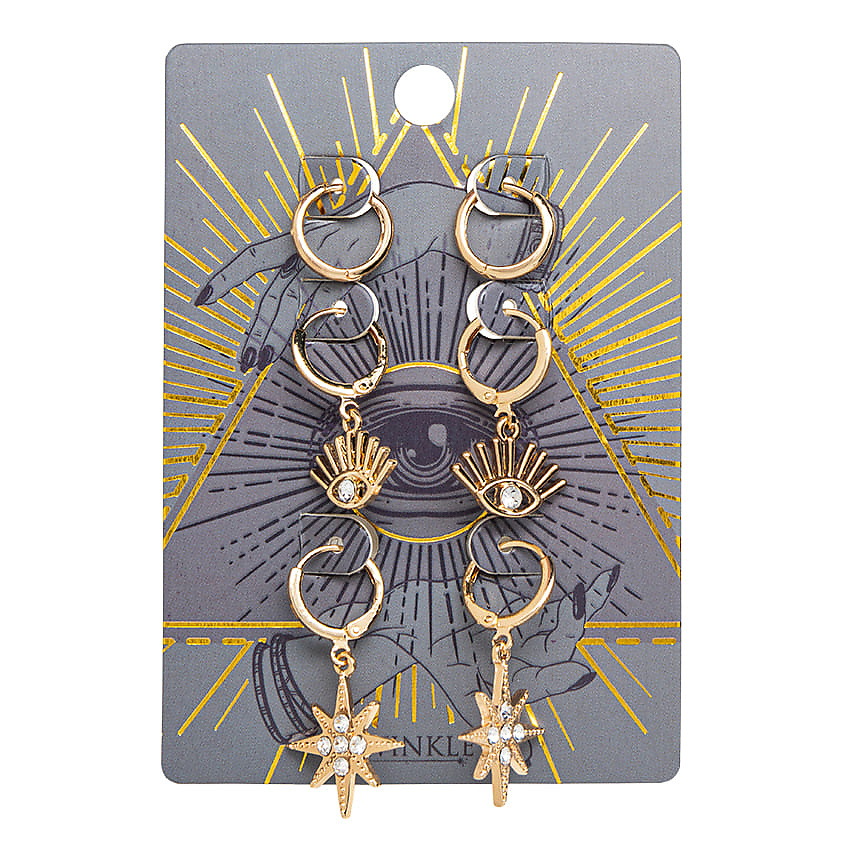 Изображение товара Набор серег TWINKLE МYSTIC COLLECTION 3 пары женские украшения магия астрология