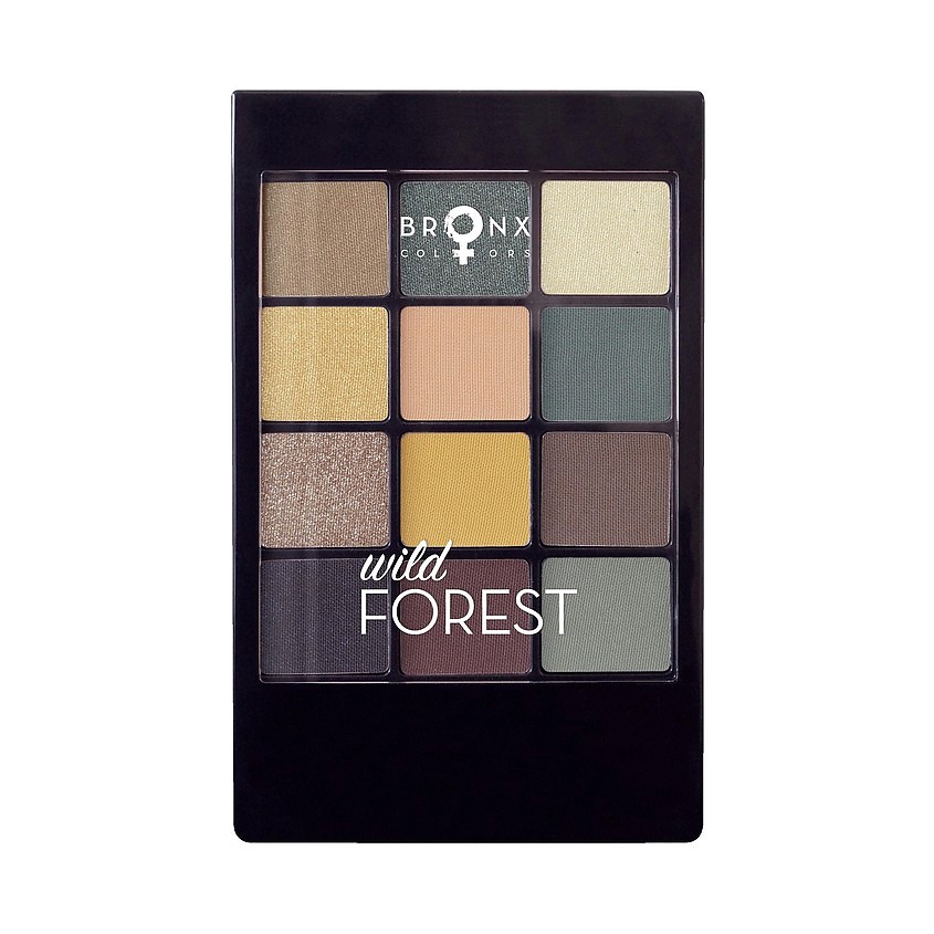 Изображение товара BRONX COLORS Палетка теней для век Wild Forest, 12 оттенков, 12 г