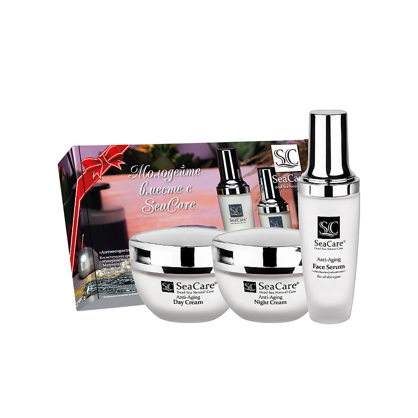 Изображение товара SEACARE Антивозрастной набор №4: Дневной и Ночной крема, Сыворотка для лица с Матриксилом, 1 шт.