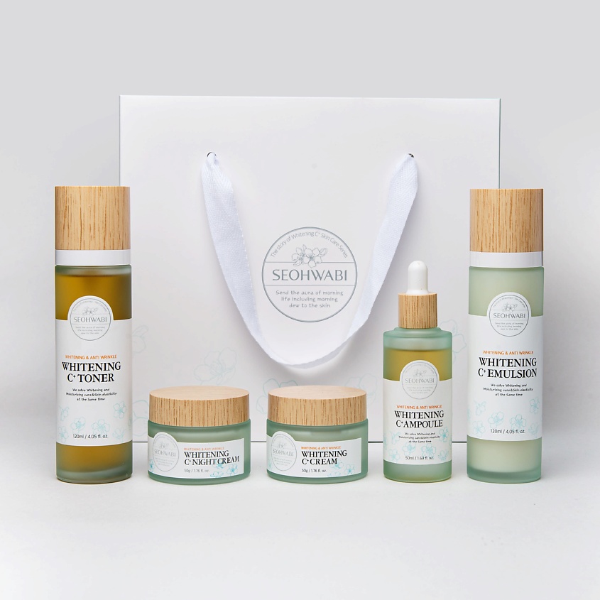 Изображение товара SEOHWABI Набор для ухода за кожей С+, 120 мл + 50 мл + 120 мл + 50 г + 50 г