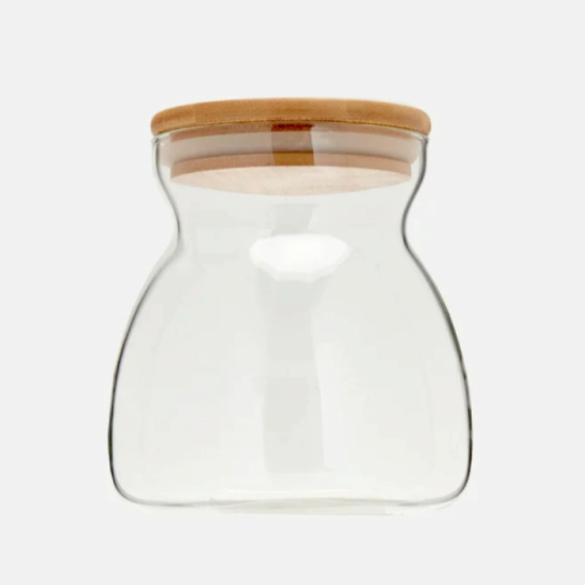Изображение товара KIMBERLY Стеклянная банка для хранения с деревянной крышкой, 700 мл, Прозрачный