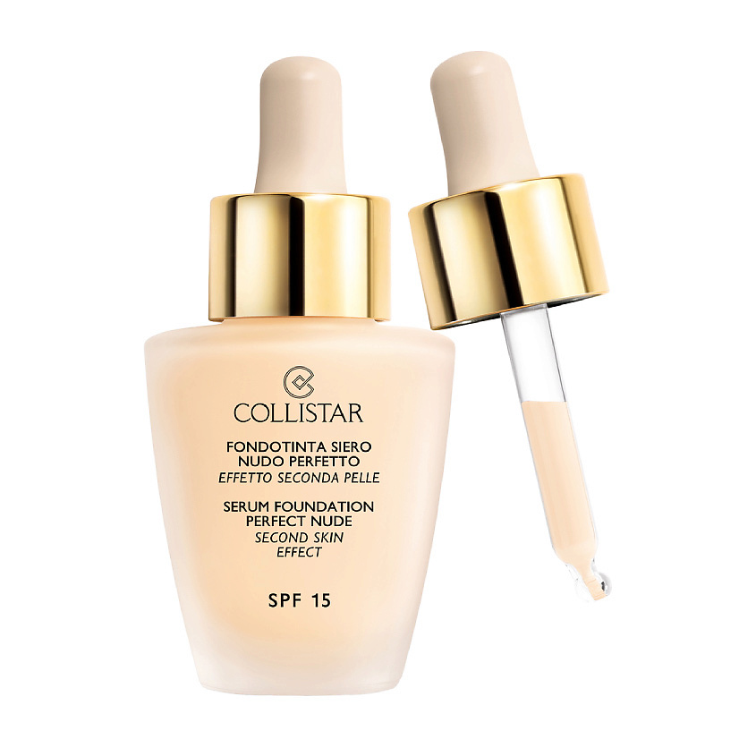 Изображение товара COLLISTAR Тональная основа-сыворотка идеальный нюд SPF 15 Perfect Nude Serum Foundation, № 0 Cameo, 30 мл