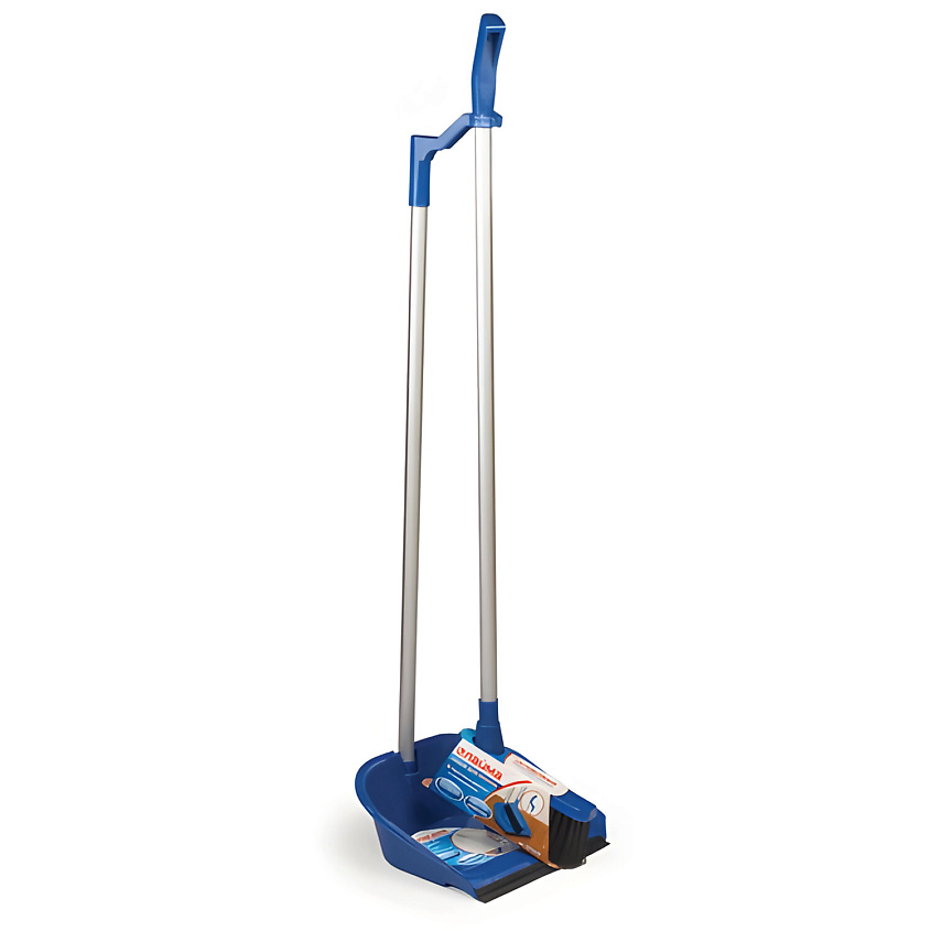 Изображение товара LAIMA Совок для мусора со щеткой-сметкой, Синий