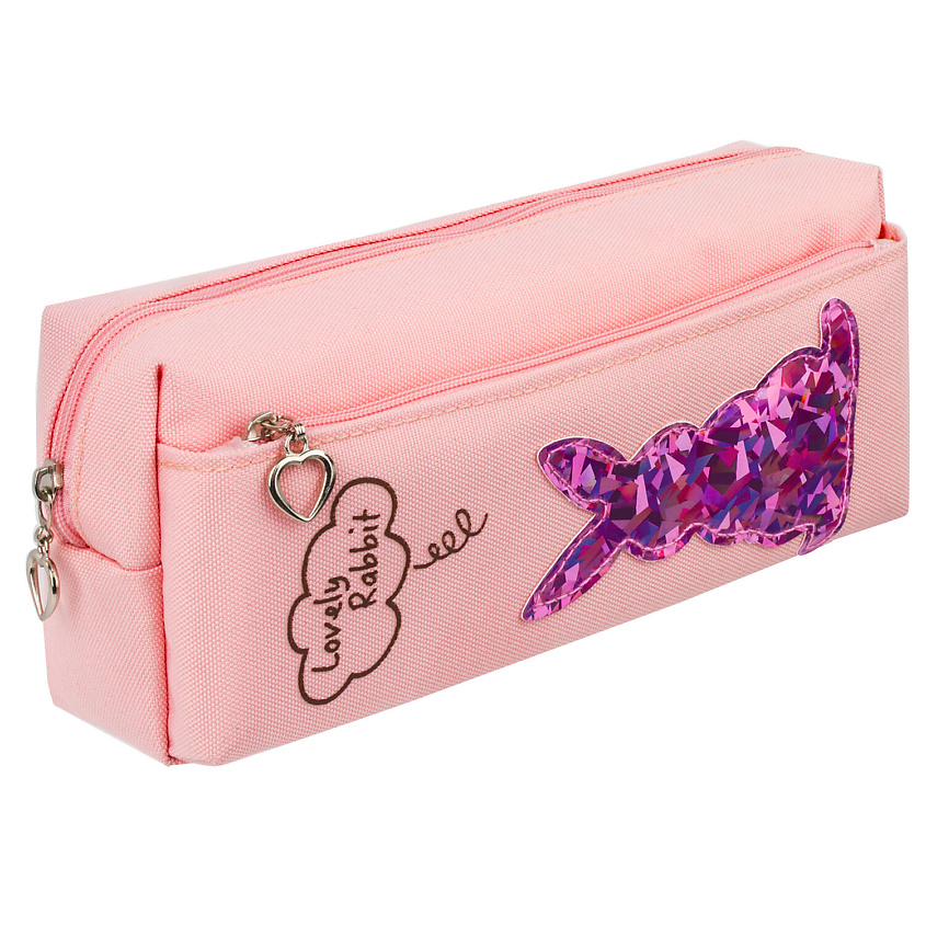 Изображение товара ЮНЛАНДИЯ Пенал-косметичка Зайка Розовая для хранения мелочей и косметики