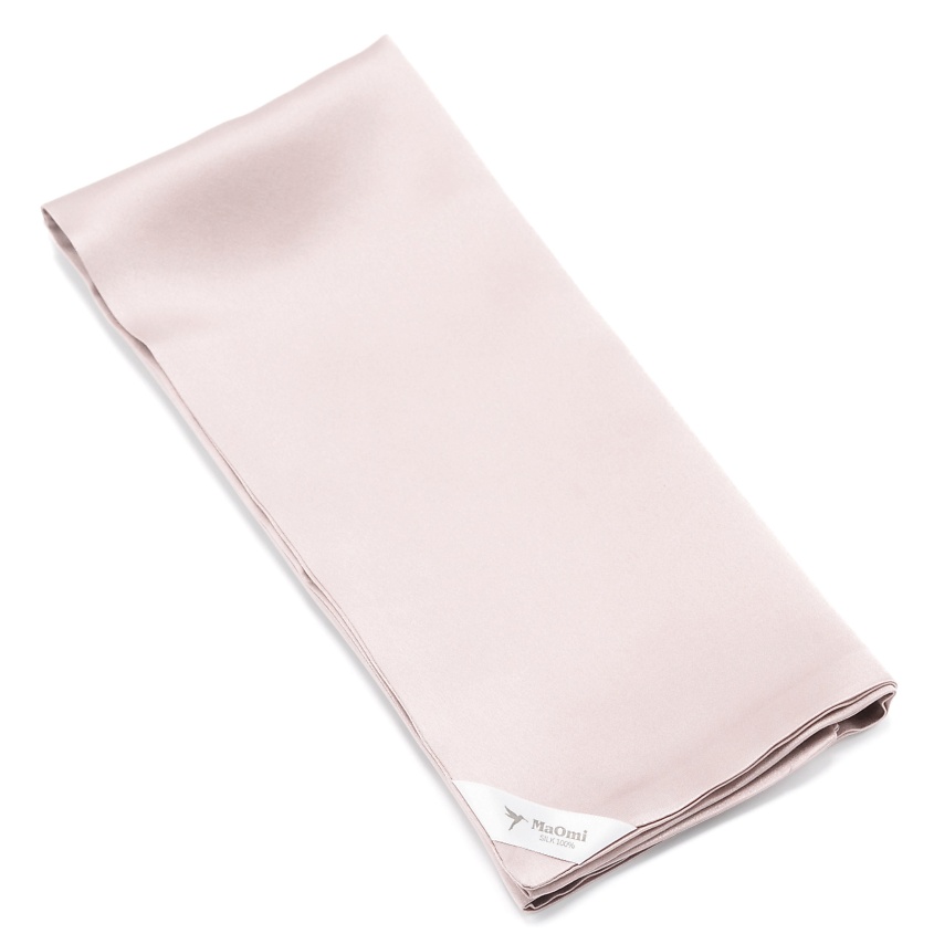 Изображение товара Натуральная шелковая салфетка MAOMI PRIMA для лица 32х50 см розовая