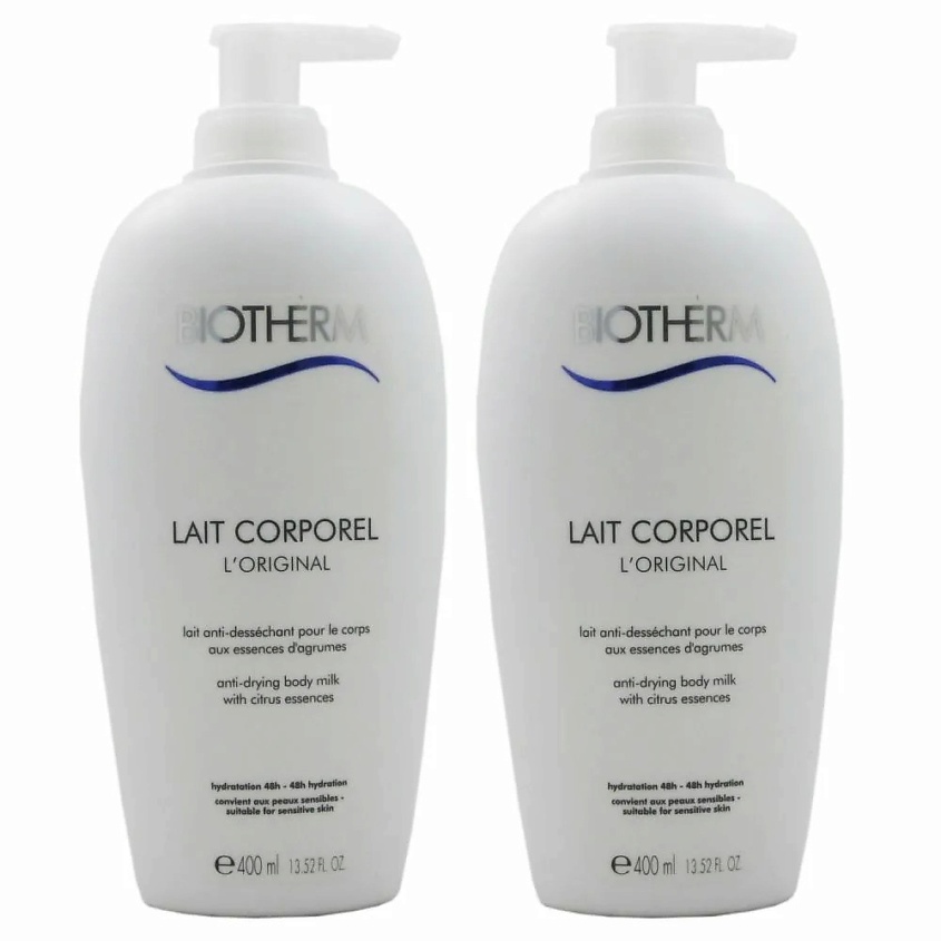 Изображение товара BIOTHERM Увлажняющее молочко для сухой кожи тела Lait Corporel, 2 x 400 мл