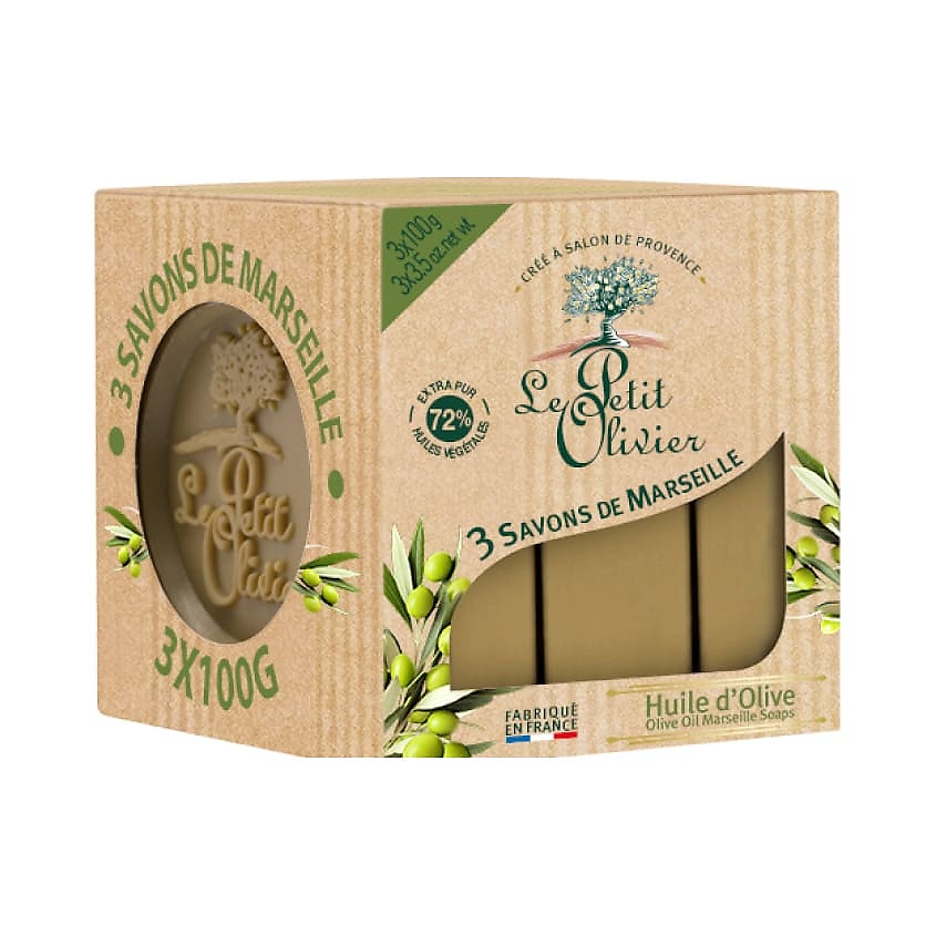 Изображение товара Марсельское мыло для рук с оливковым маслом LE PETIT OLIVIER 300 г натуральное экологичное