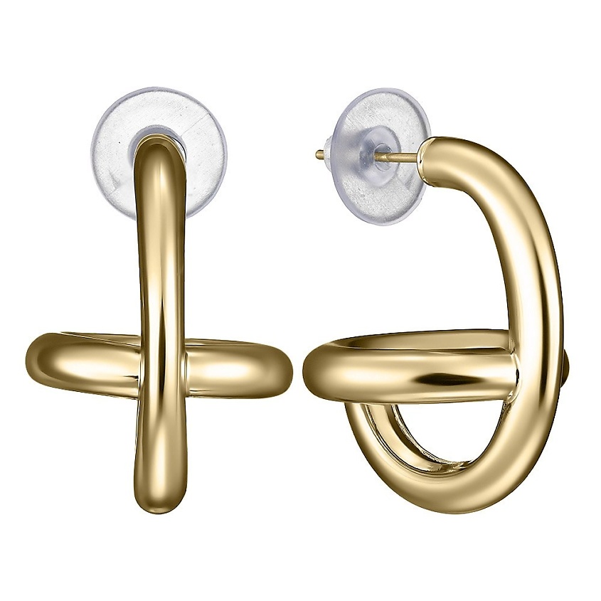 Изображение товара UVI JEWELLERY Серебристые серьги Геометрия, золотой