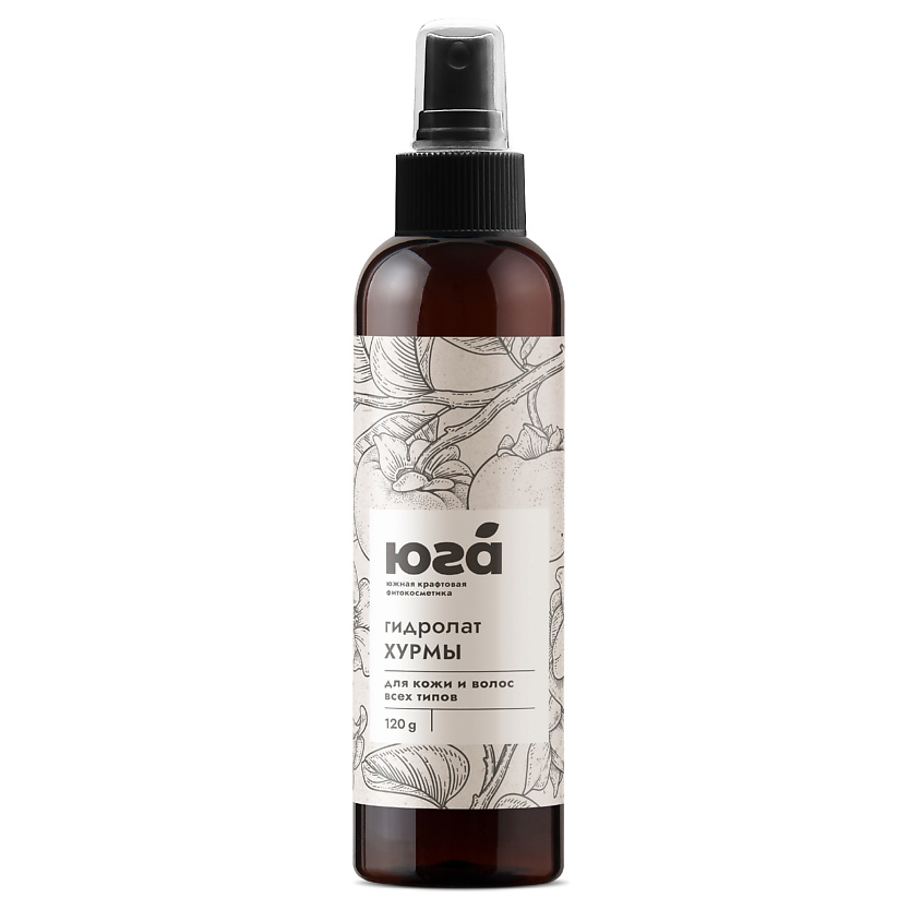 Изображение товара ЮГА Гидролат Хурмы 120 мл спрей для лица и волос натуральный увлажняющий