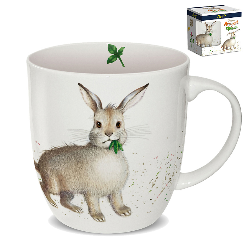 Изображение товара PRIORITY Кружка Наглая рыжая морда «Дерзкий кролик» в подарочной коробке, 1 шт