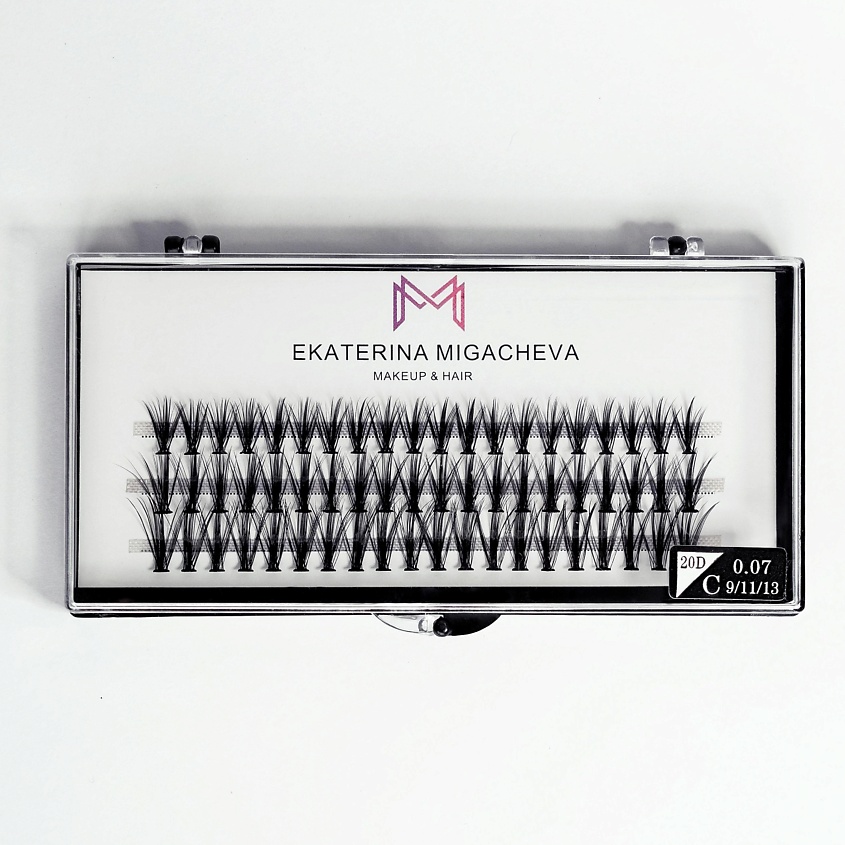Изображение товара EKATERINA MIGACHEVA Ресницы накладные 9мм, 11мм, 13мм, 1 шт