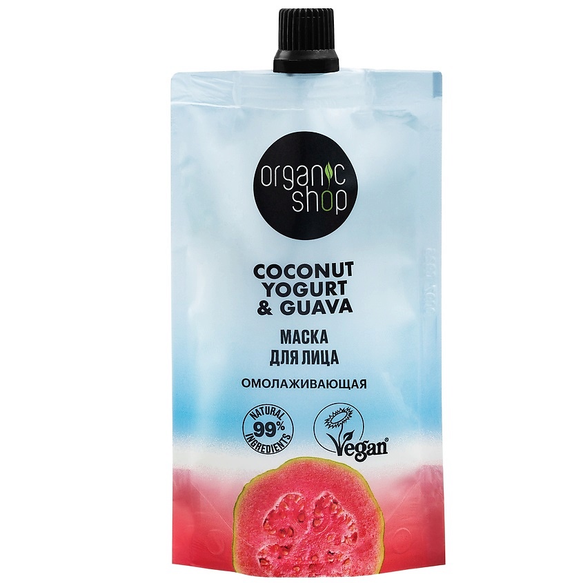 Изображение товара Маска для лица ORGANIC SHOP Омолаживающая Coconut yogurt 100 мл для увлажнения и anti-age