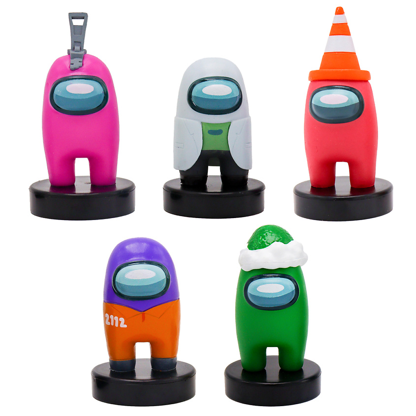 Изображение товара Набор фигурок-штампиков Among Us 3 серия с героем официант для творчества и коллекционирования