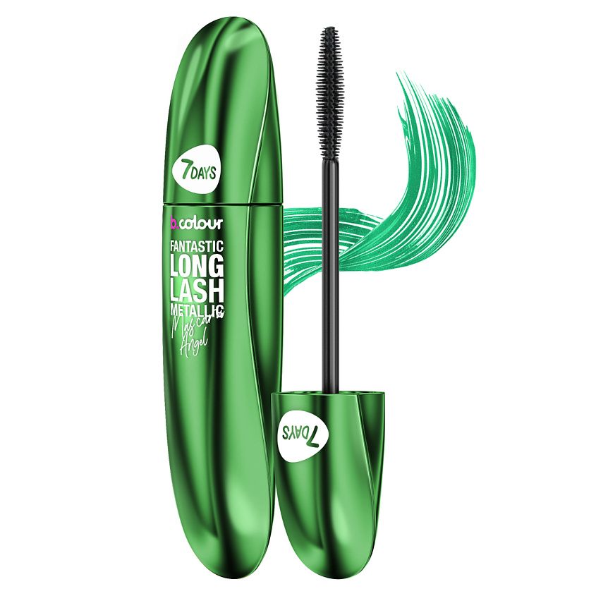 Изображение товара 7DAYS Тушь для ресниц, удлиняющая бургунди B.COLOUR, 05 Green
