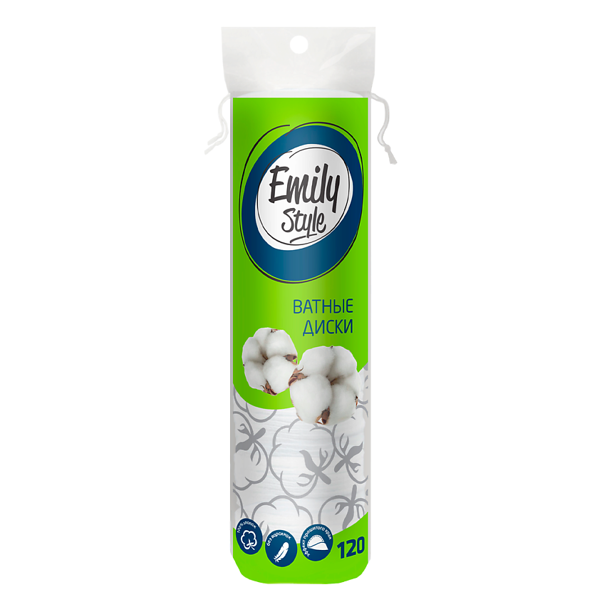 Изображение товара EMILYSTYLE Ватные диски, 120 шт