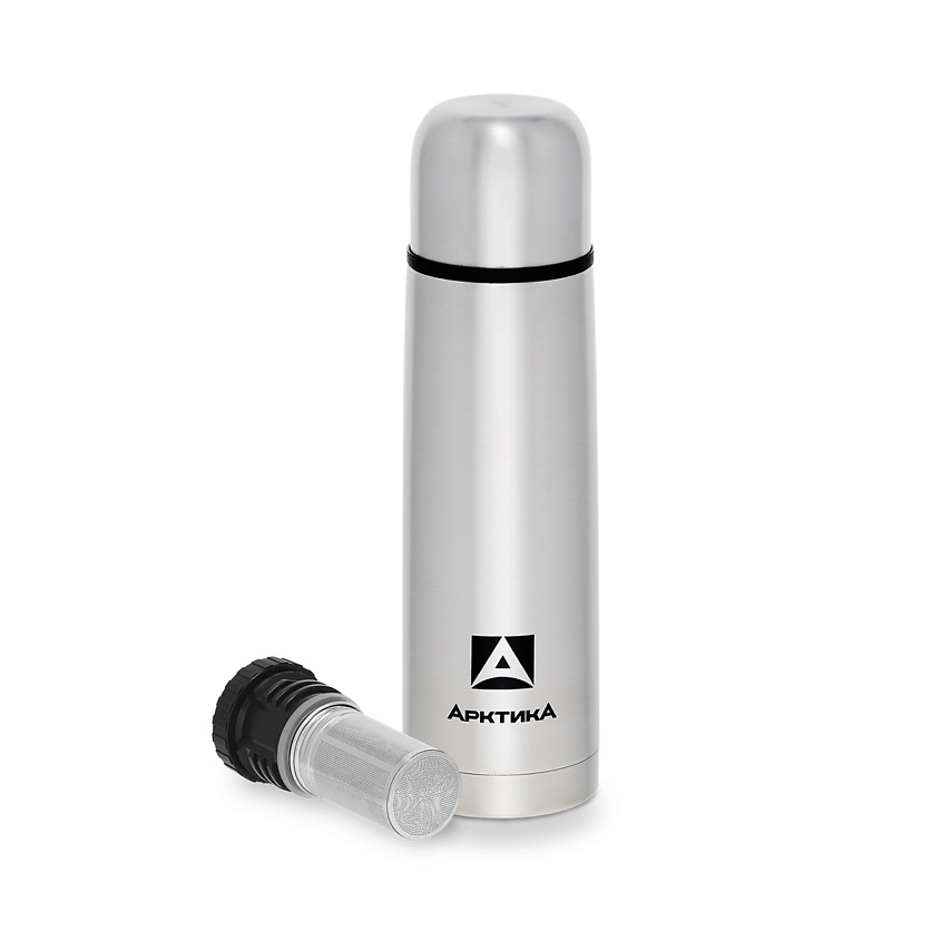 Изображение товара АРКТИКА Термос 500 мл с ситечком, Серебристый