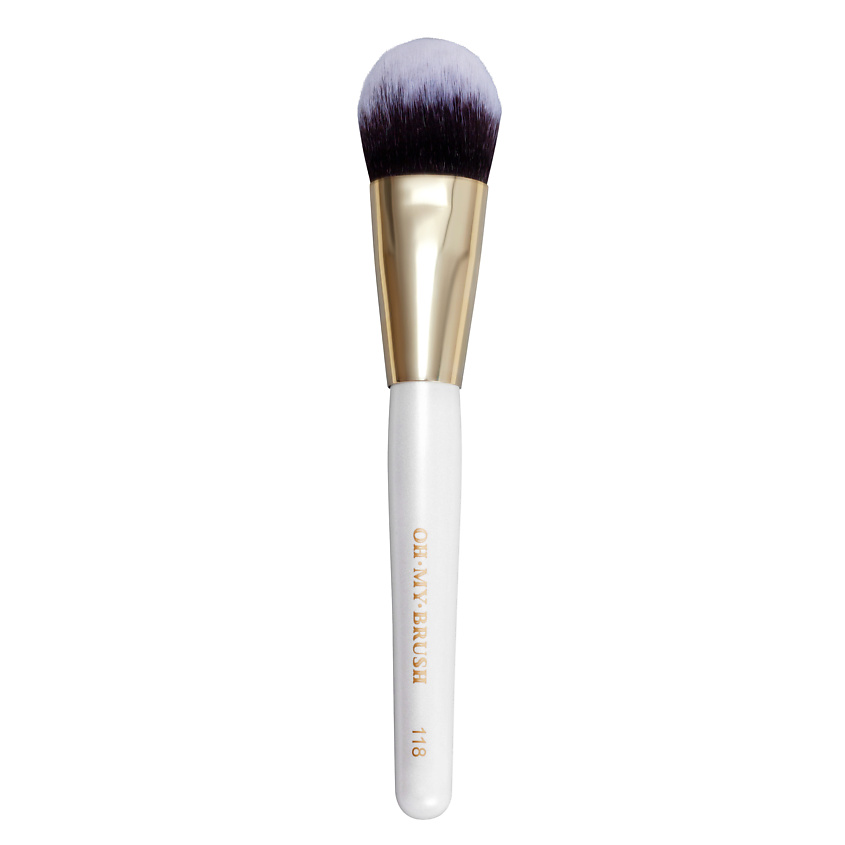 Изображение товара OH MY BRUSH Кисть для тона и коррекции Flat Contour 118, цвет: Белый