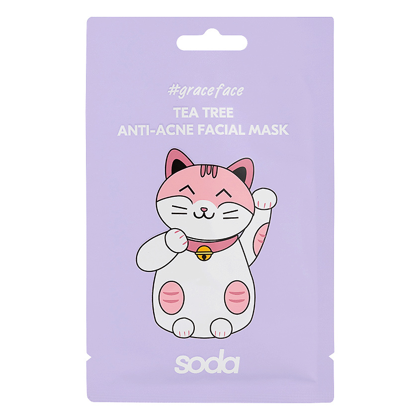 Изображение товара SODA Тканевая маска для лица "анти-акне с чайным деревом", 1 шт.