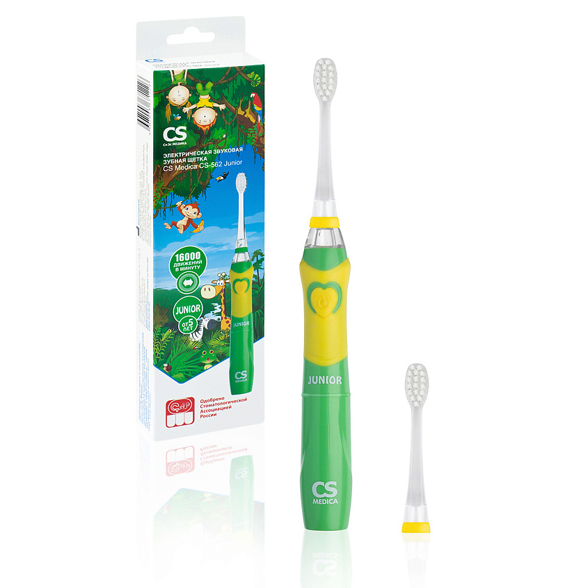 Изображение товара Электрическая зубная щетка CS MEDICA CS-562 Junior для детей с подсветкой и автоматическим таймером