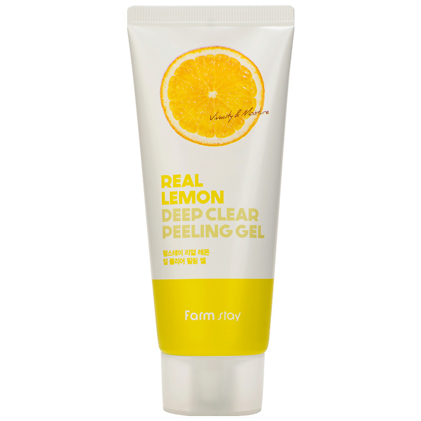Изображение товара FARMSTAY Гель для лица отшелушивающий с экстрактом лимона Real Lemon Deep Clear Peeling Gel, 100 мл