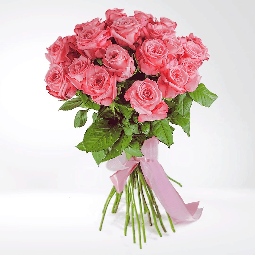Изображение товара Букет из 29 розовых роз 40 см "Родственные души" для подарка
