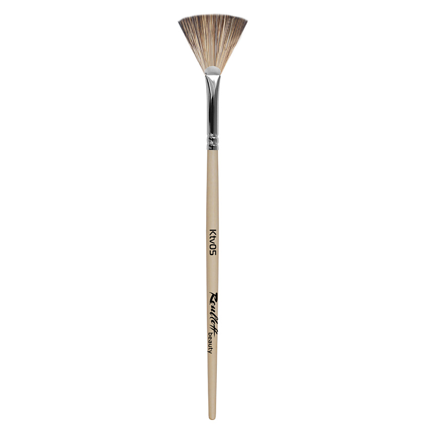Изображение товара ROUBLOFF Кисть Ktv05 веерная из синтетики для масок, 1 шт.