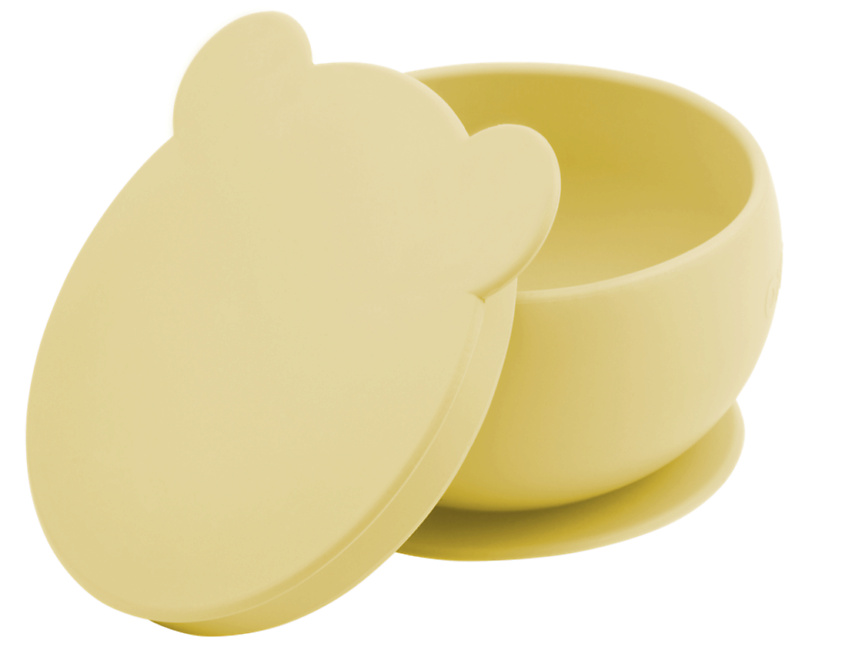 Изображение товара Детская глубокая тарелка Bowly из пищевого силикона с присоской и крышкой 0+