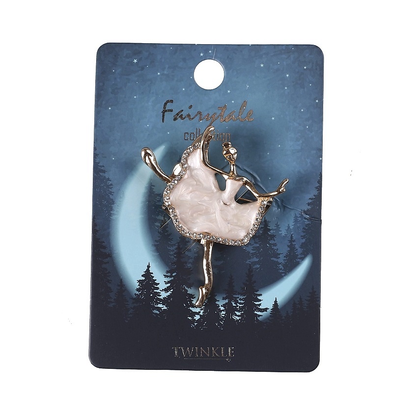 Изображение товара Брошь TWINKLE Ballet White женская для взрослых яркая сказочная коллекция