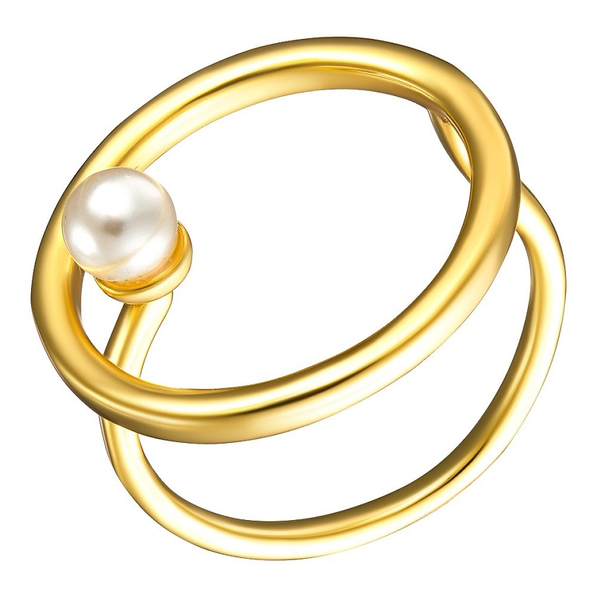 Изображение товара UVI JEWELLERY Серебристое безразмерное кольцо с культивированным жемчугом, цвет: золотой, размер: 17