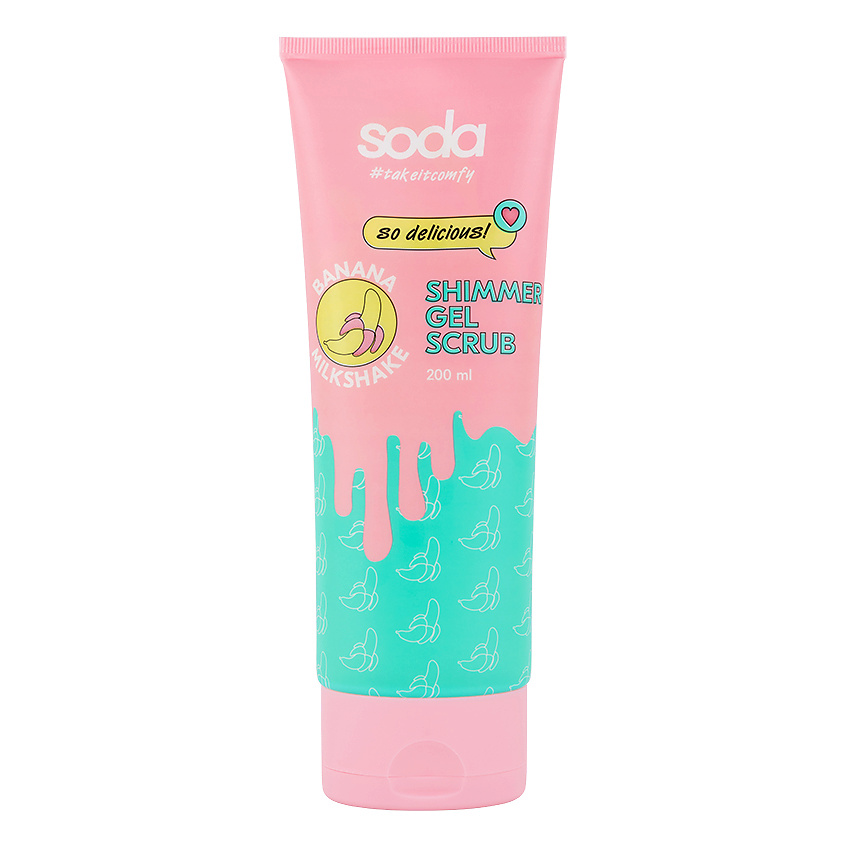 Изображение товара SODA Гель-скраб "BANANA MILKSHAKE" #takeitcomfy, 200 мл