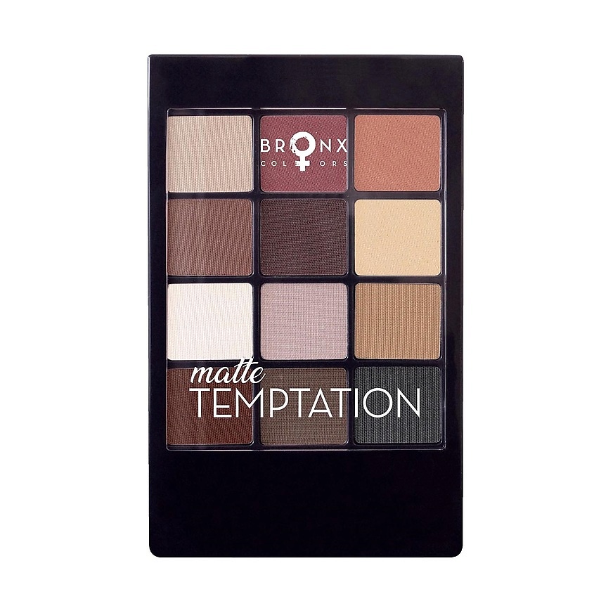 Изображение товара BRONX COLORS Палетка теней для век Matte Temptation, 12 оттенков, 12 г