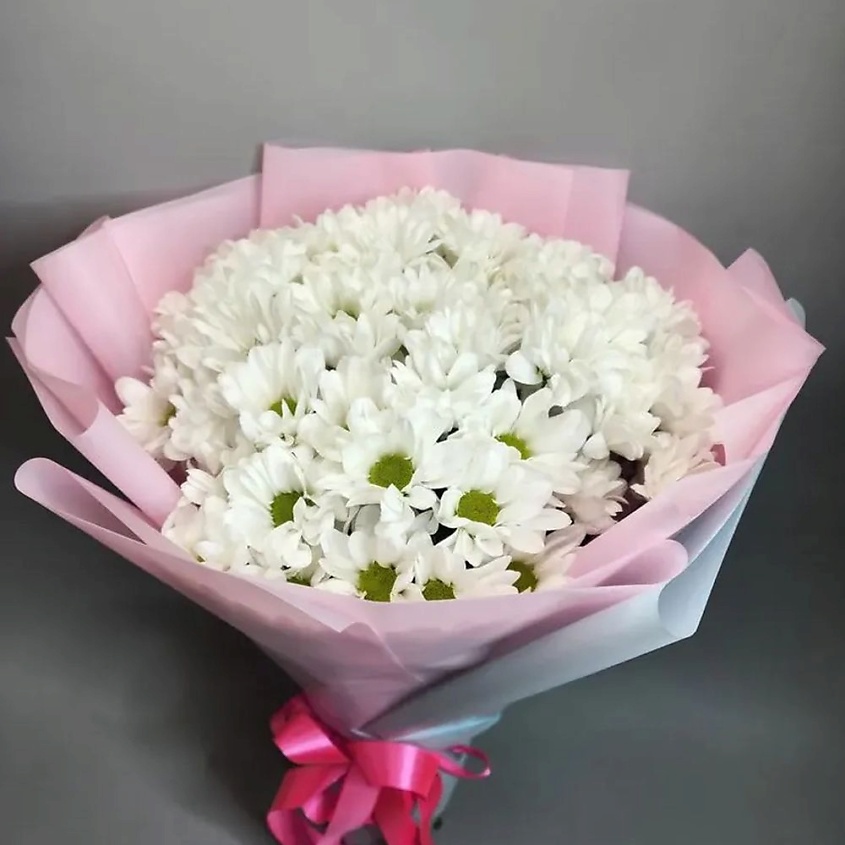 Изображение товара Букет из 11 кустовых хризантем "Облако" белый с доставкой