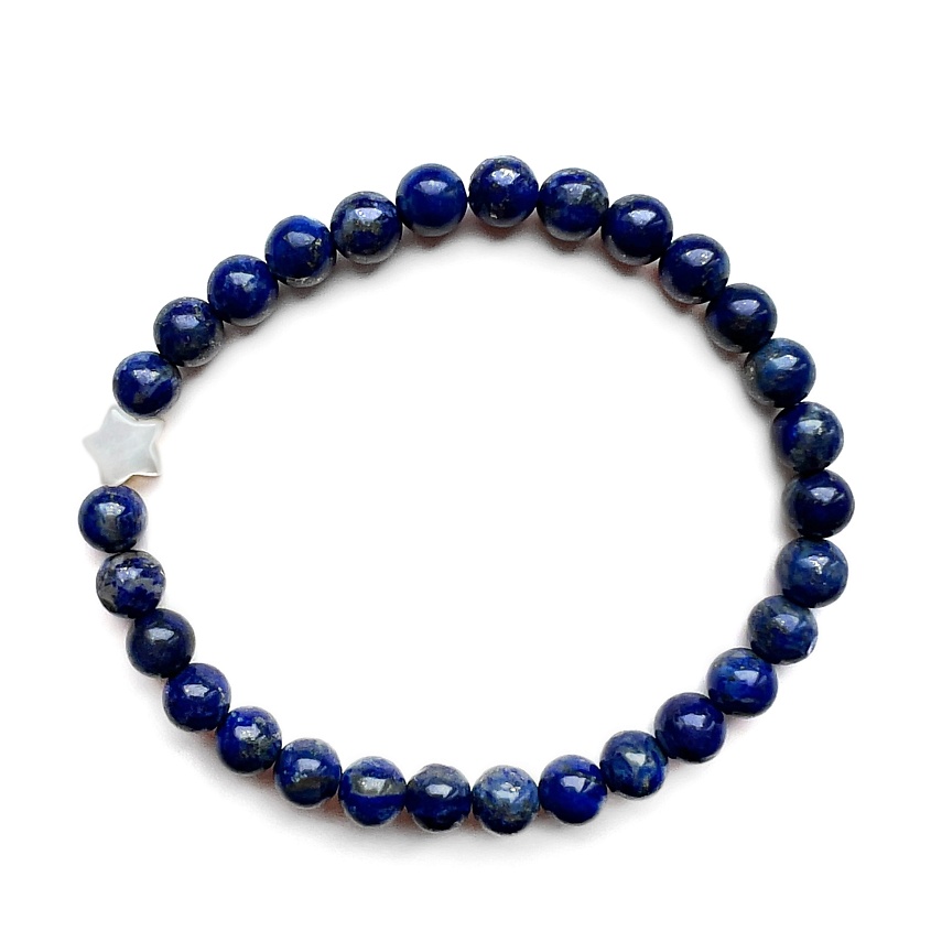 Изображение товара LAPUSH Браслет на руку с натуральным камнем лазурит, цвет: Голубой, размер: 18 см