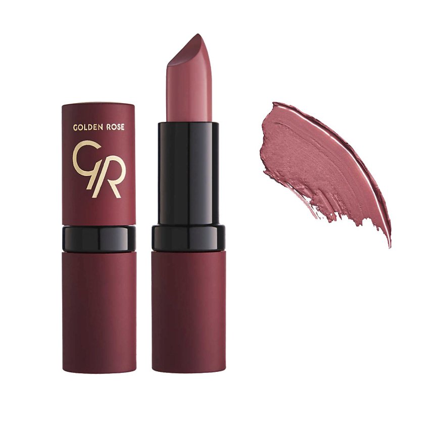Изображение товара GOLDEN ROSE VELVET MATTE Помада для губ №39 пыльная роза длительная стойкость