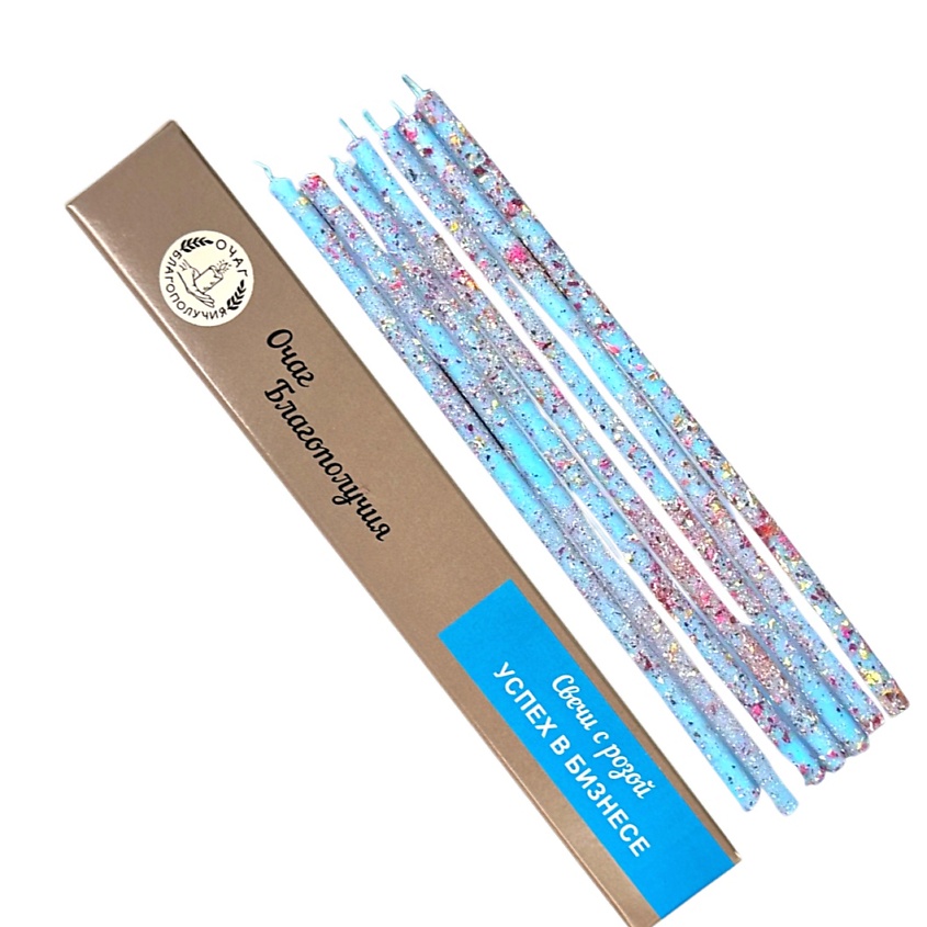 Изображение товара Набор эзотерических свечей с розой для бизнес-успеха 7 шт брендовая упаковка