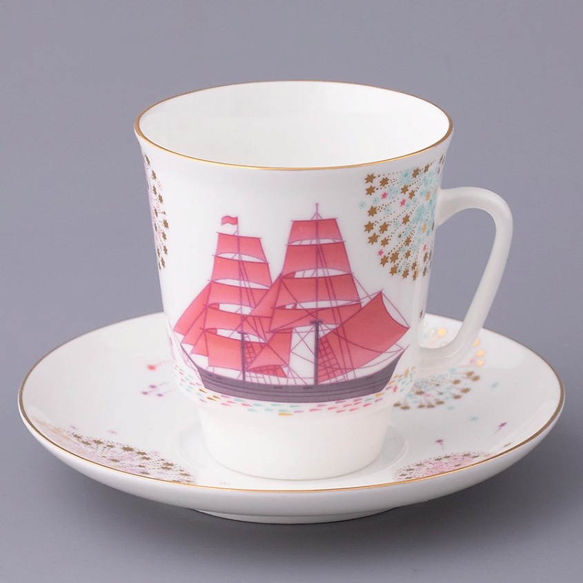 Изображение товара ИМПЕРАТОРСКИЙ ФАРФОРОВЫЙ ЗАВОД Чашка с блюдцем кофейная "Волшебная ночь", 1 шт.