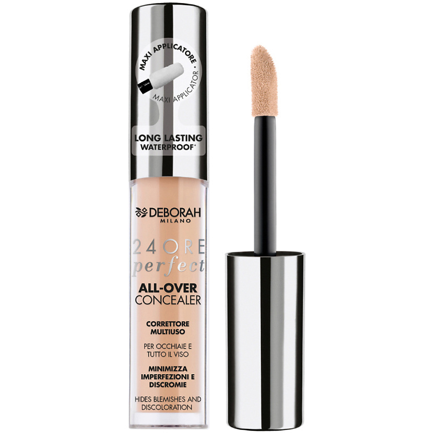Изображение товара DEBORAH MILANO Корректор жидкий 24 ORE PERFECT ALL OVER CONCEALER, № 02 бежевый, 5,5 г
