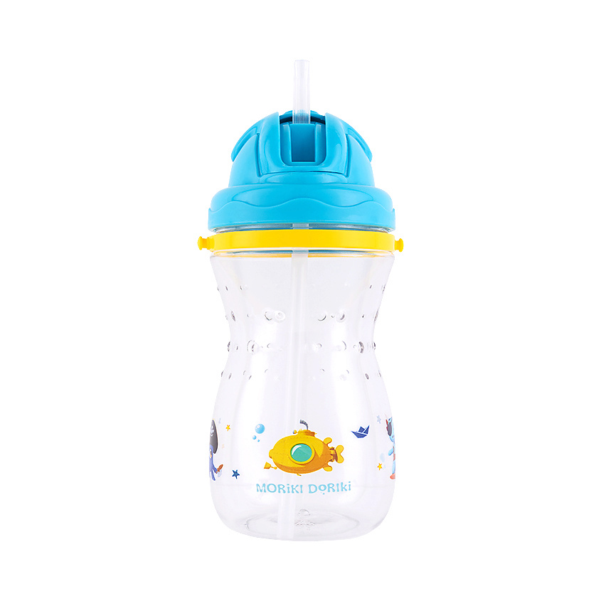 Изображение товара Детская бутылка MORIKI DORIKI Happy Pirate 450 мл, непроливайка с силиконовой трубочкой