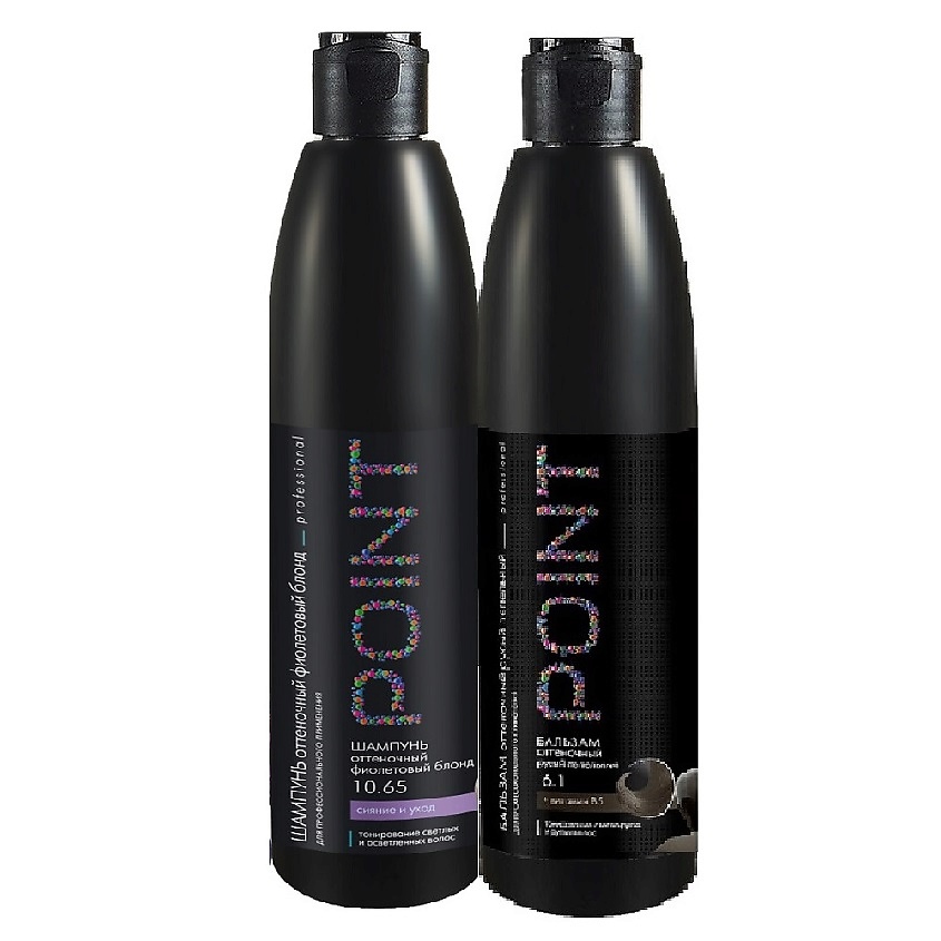 Изображение товара POINT Набор Шампунь Оттеночный, Фиолетовый, тон №10.65 + Бальзам Оттеночный, Русый Пепел, тон №6.1, 1 шт.