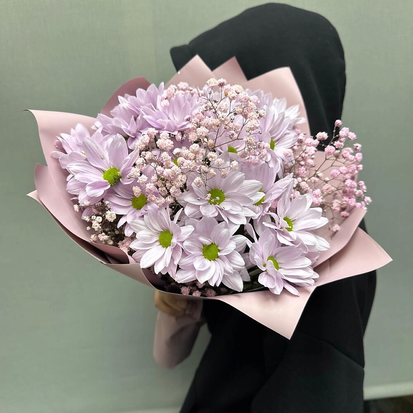 Изображение товара PARTY DAY Хризантема кустовая с гипсофилой, 1 шт.