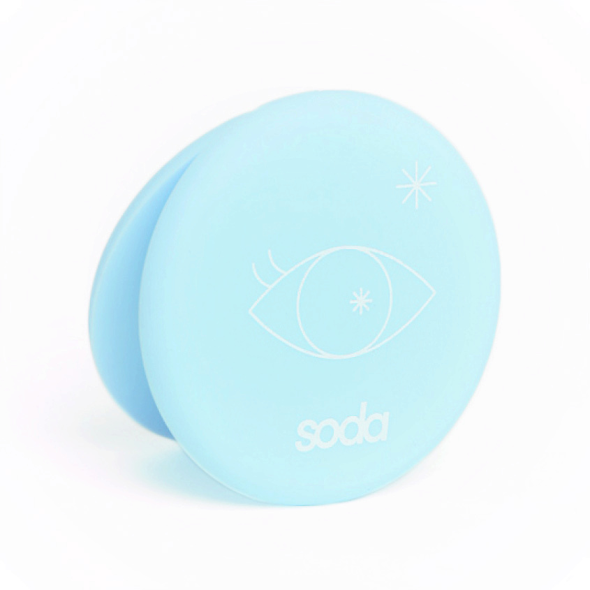 Изображение товара Двустороннее зеркало SODA MIRROR #whoistheprettiestofthemall, голубое, для взрослых