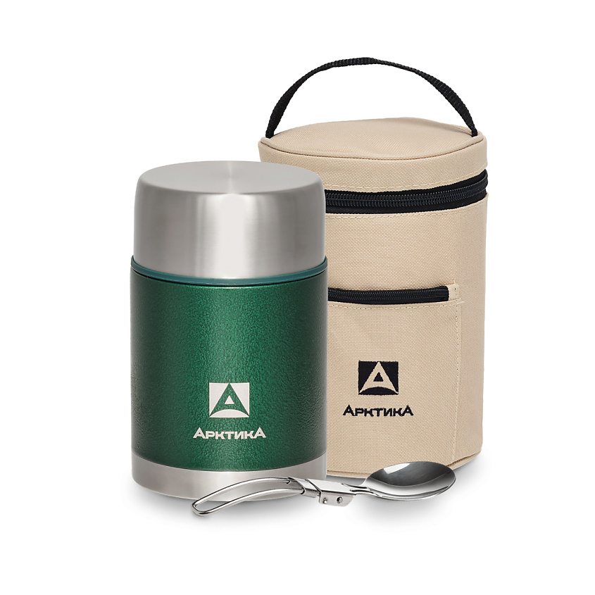 Изображение товара АРКТИКА Термос для еды 0.8 л в чехле, Зеленый