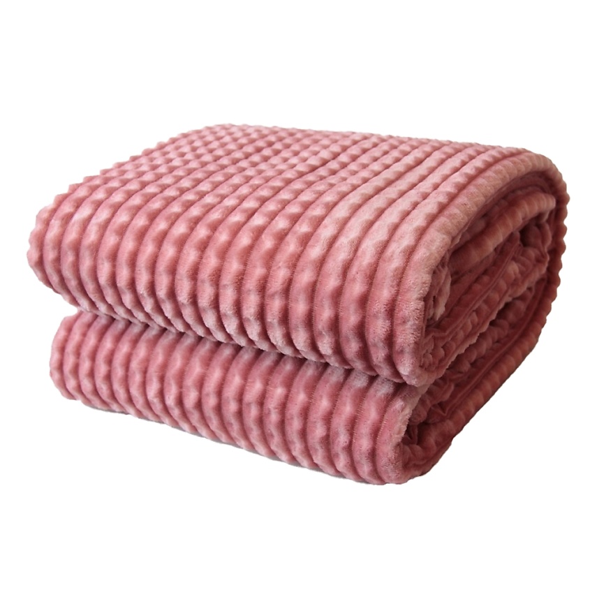 Изображение товара ND PLAY Плед велсофт Квадраты, Розовый