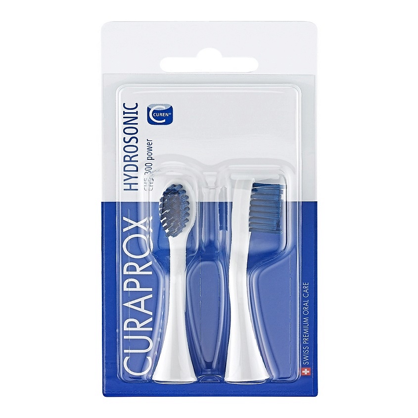Изображение товара CURAPROX Набор из 2-х насадок к электрической звуковой зубной щетке HYDROSONIC Easy, цвет: Белый