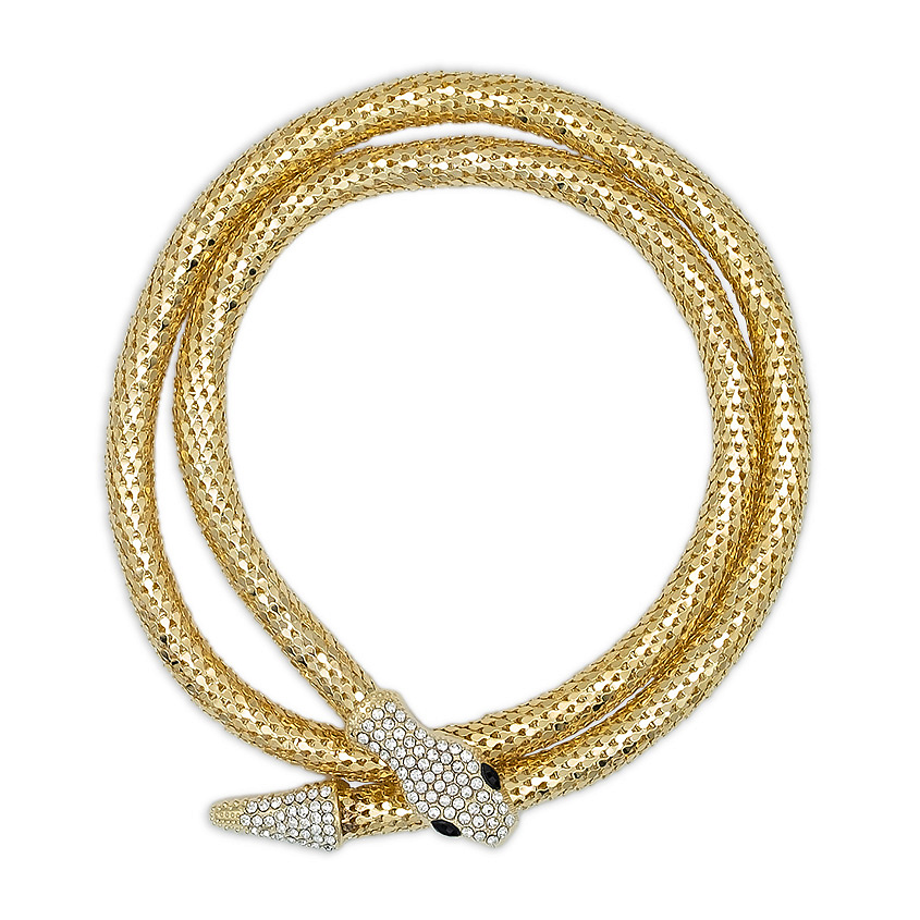 Изображение товара TUATA Колье женское цепочка "Змея", цвет: золотой